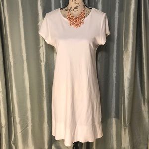 New York & Company White Cotton T-shirt dress
